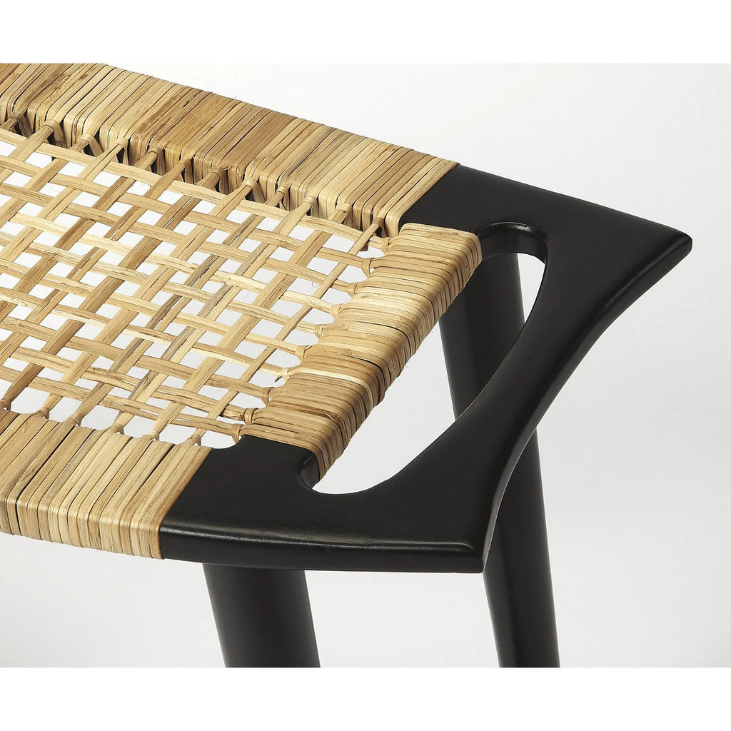 Black and Natural Foot Stool Y83652