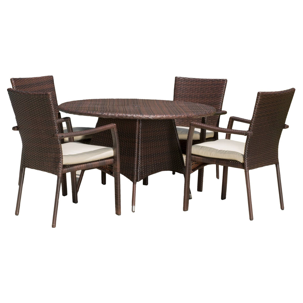 5 Piece Wicker Patio Dining Set P3556