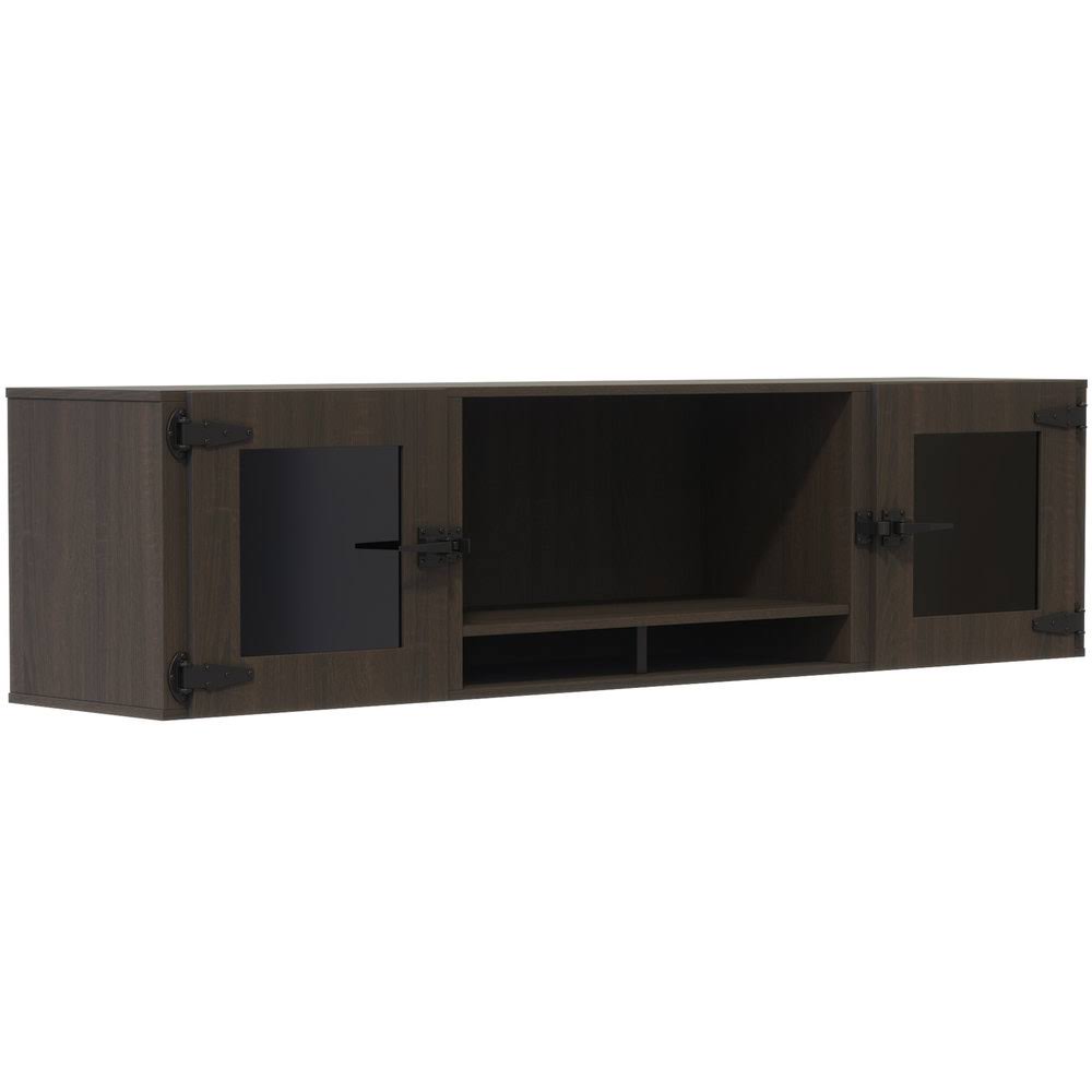 Wall-Mounted Hutch with Glass Doors F349134