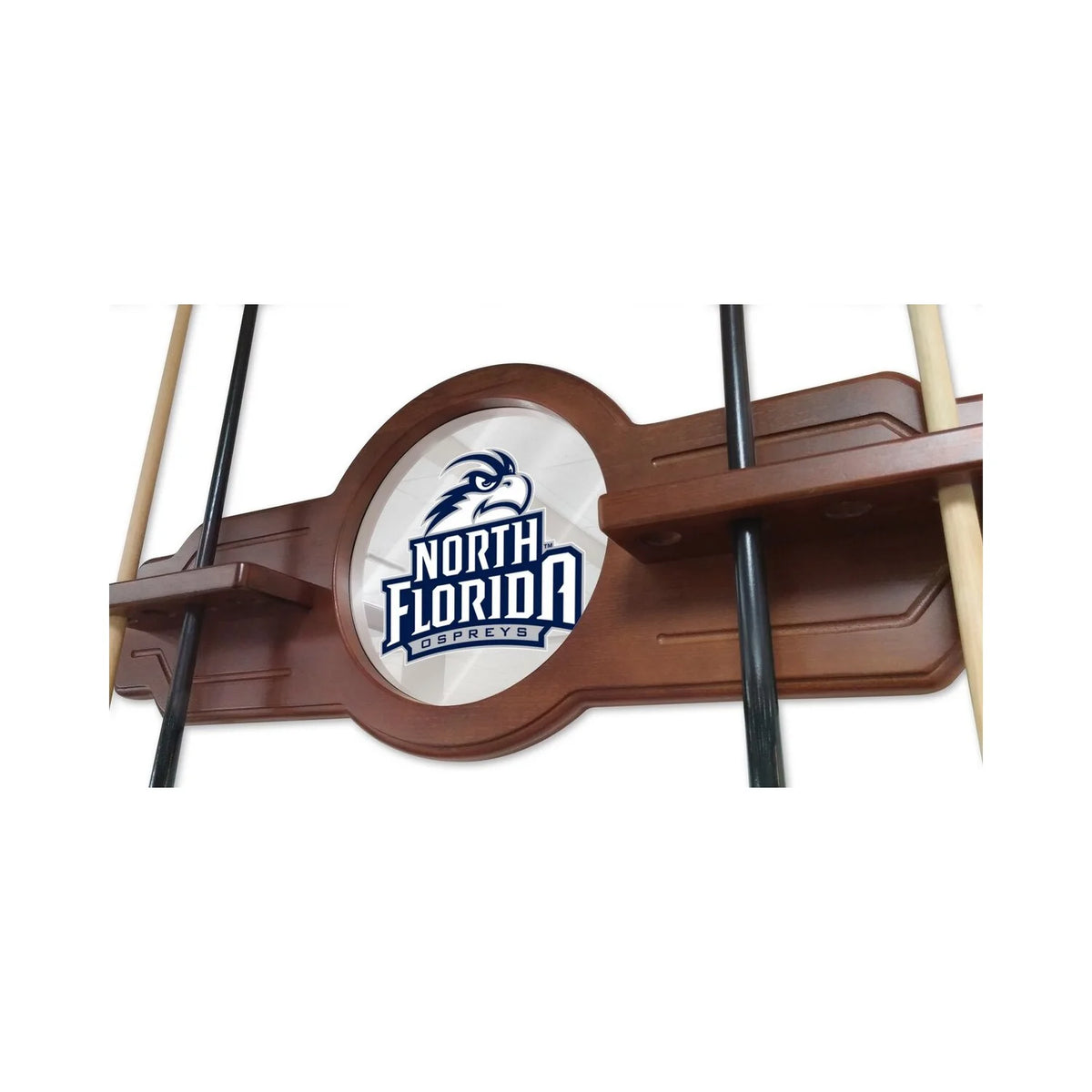Solid Wood Cue Rack with English Tudor Finish W946