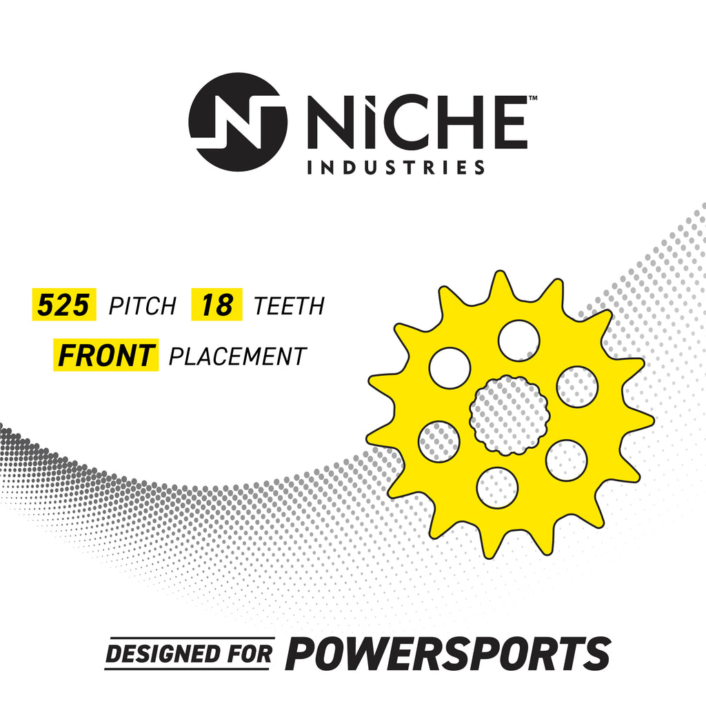 Sprocket Chain Set 18/43T 525 X-Ring Motorcycle P470