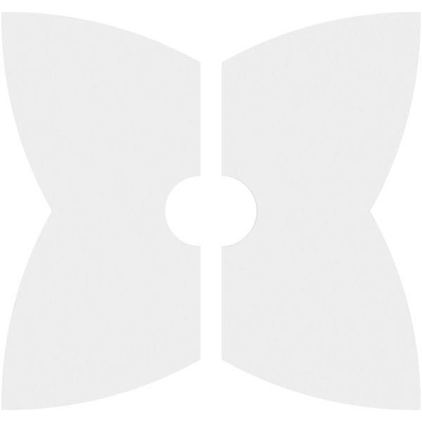 28 inchod x 5 inchid x 10 1/2 inchc x 1 inchp PVC Contemporary Ceiling Medallion, Two Piece R72380