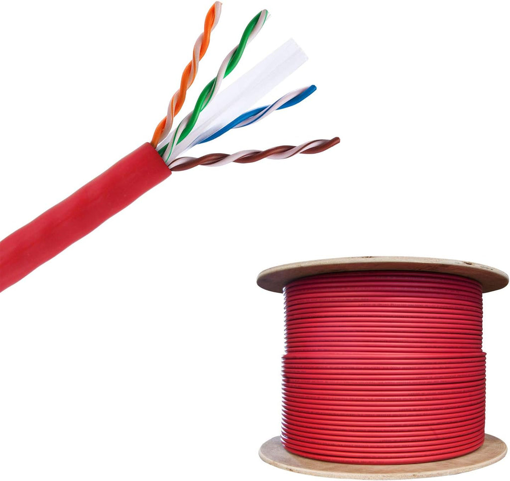 Yellow Cat6 1000 feet CM Bulk Ethernet Cable, Bare Solid Copper UTP, 23 AWG P29503