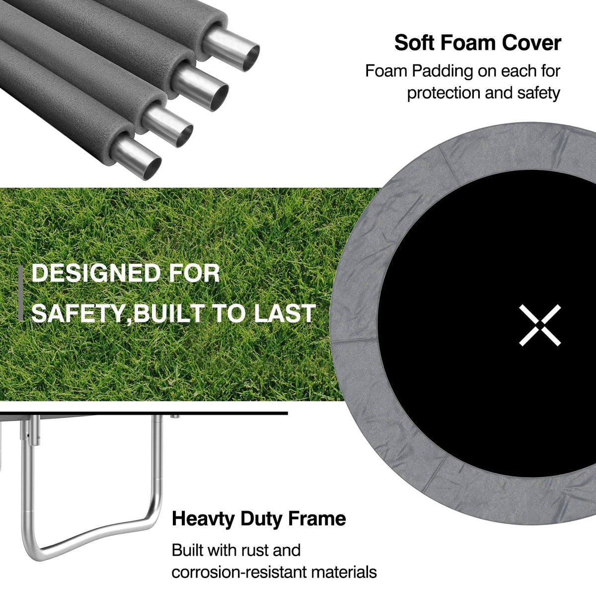8 FT Trampoline with Enclosure Net S49152