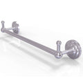 Satin Chrome 24 inch Towel Bar with Integrated Hooks T253346
