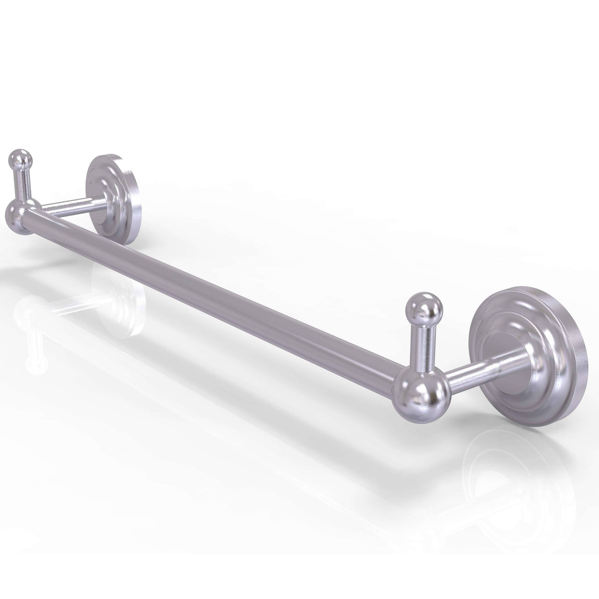 Satin Chrome 24 inch Towel Bar with Integrated Hooks T253346