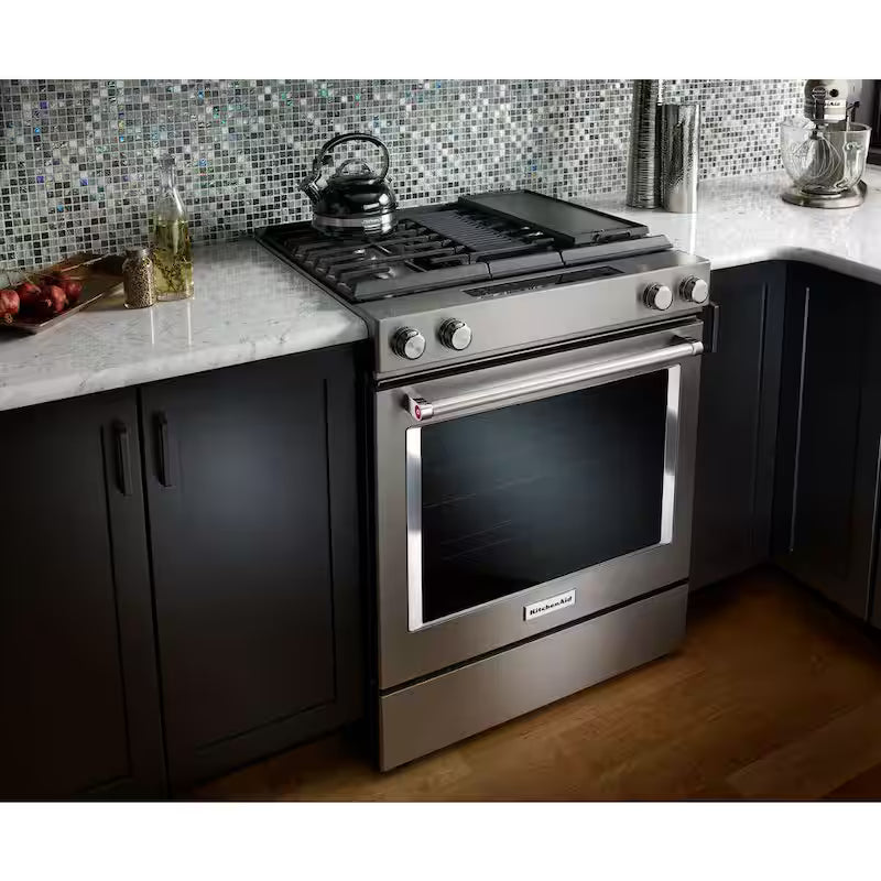 6.4 cu. ft. Dual Fuel Slide-In Range with Convection Oven Stainless Steel G1387