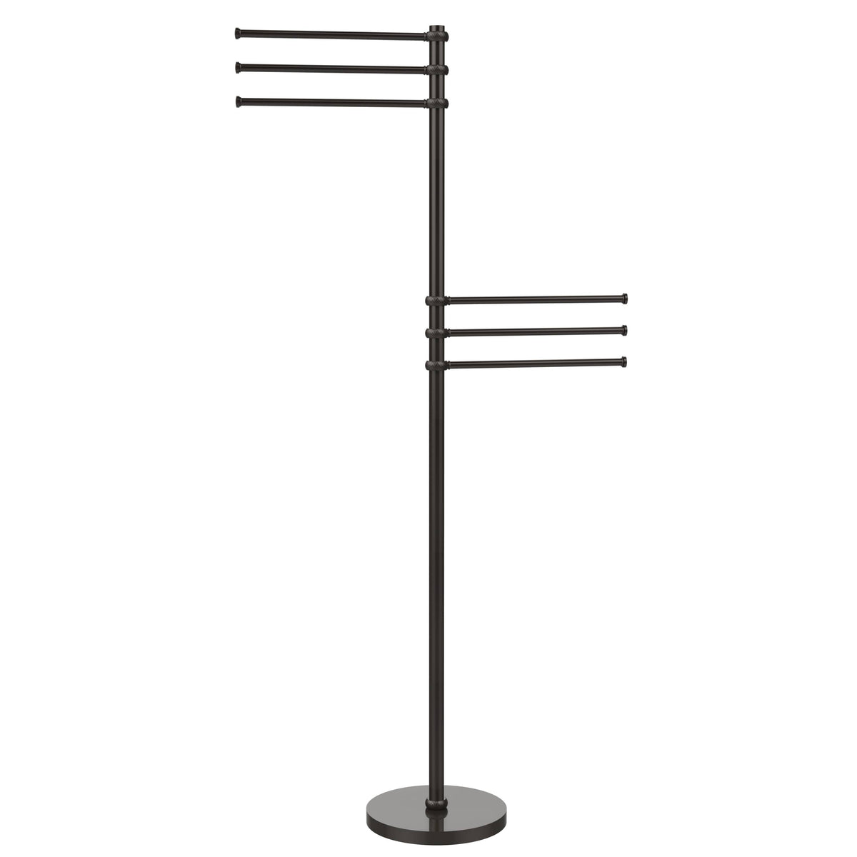 Towel Stand with 6 Pivoting 12-in Arms Oil Rubbed Bronze W2351