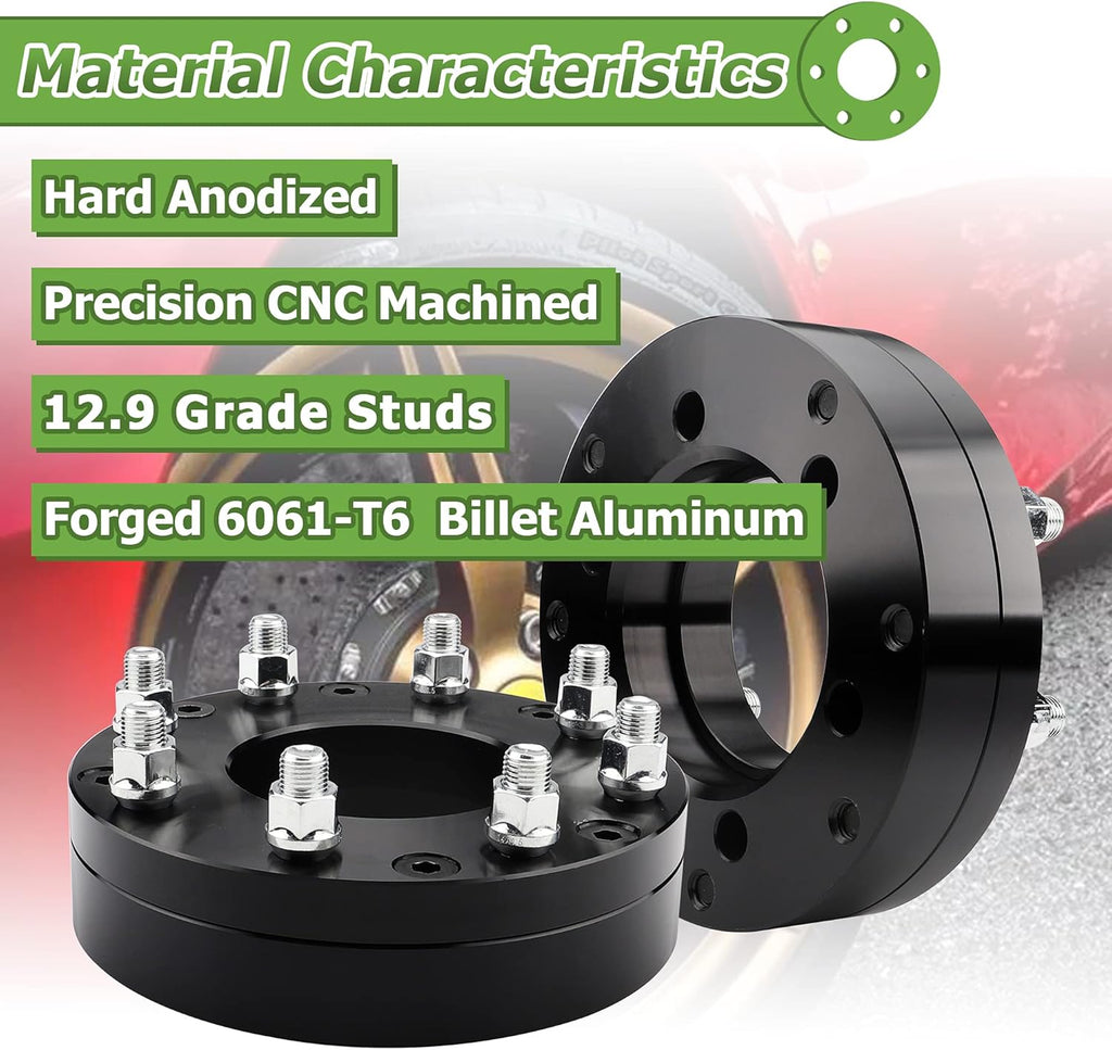 6x139.7mm to 8x165.1mm Wheel Adapters 2 inch 108mm Hub Bore 14x1.5 Thread Pitch F537