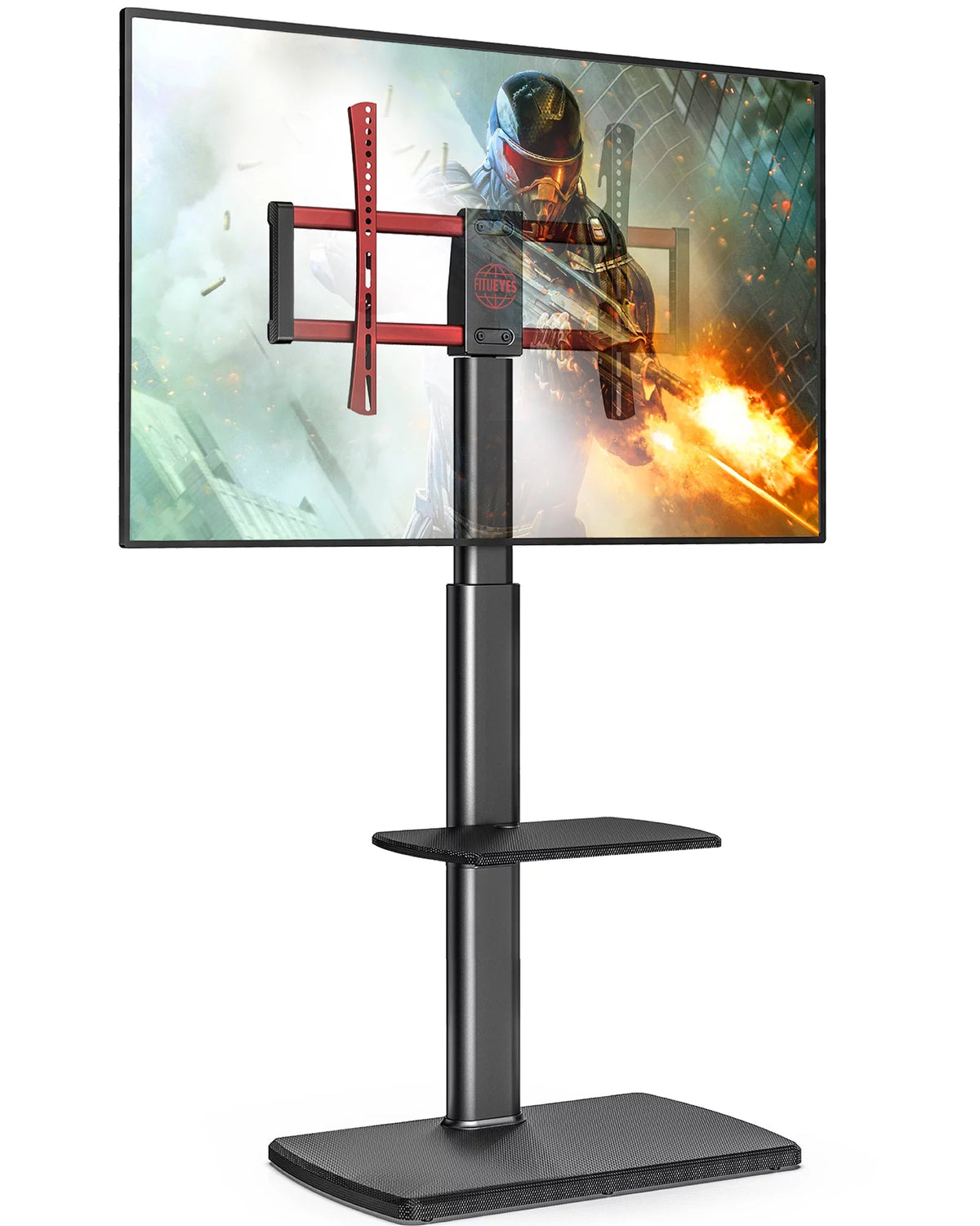 Floor TV Stand Mount with Swivel Bracket up to 65" Black U13286