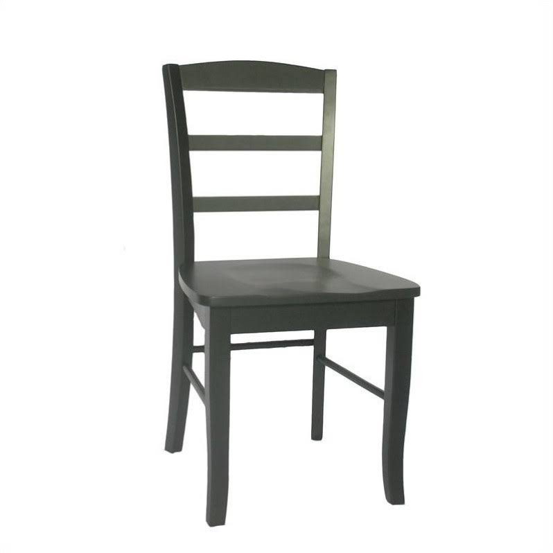 Black Ladderback Dining Chair Set of 2 T89286