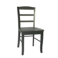Black Ladderback Dining Chair Set of 2 T89286